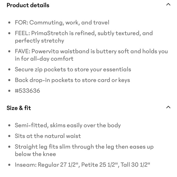 Athleta Endless High-Rise Black Trousers - Picture 2 of 8